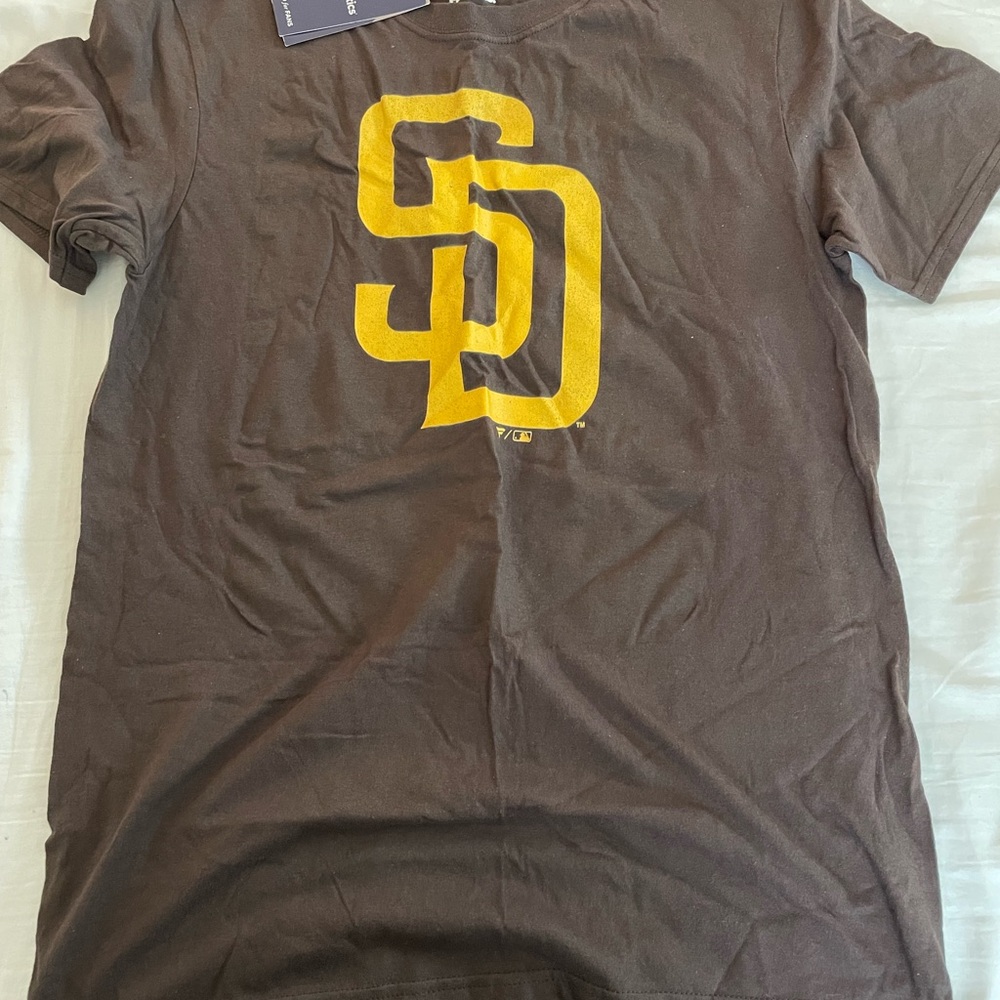 San Diego Padres Fanatics Brown Tee with Yellow Graphic
